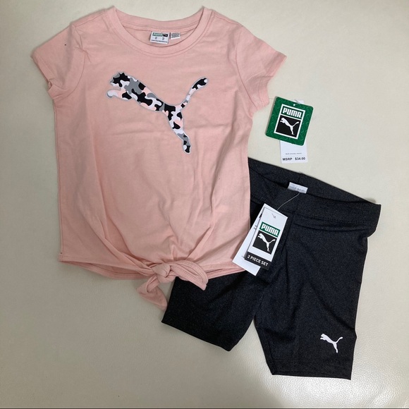 Puma Other - Puma girls 2-piece bike shorts set outfit